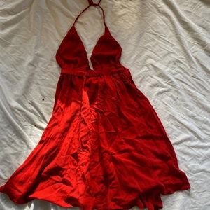 NWT RARE Red Brandy Melville Halter Dress